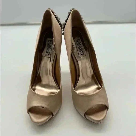 Pre-loved Badgley Mischka Kiara Nude Beige - Picture 2 of 9
